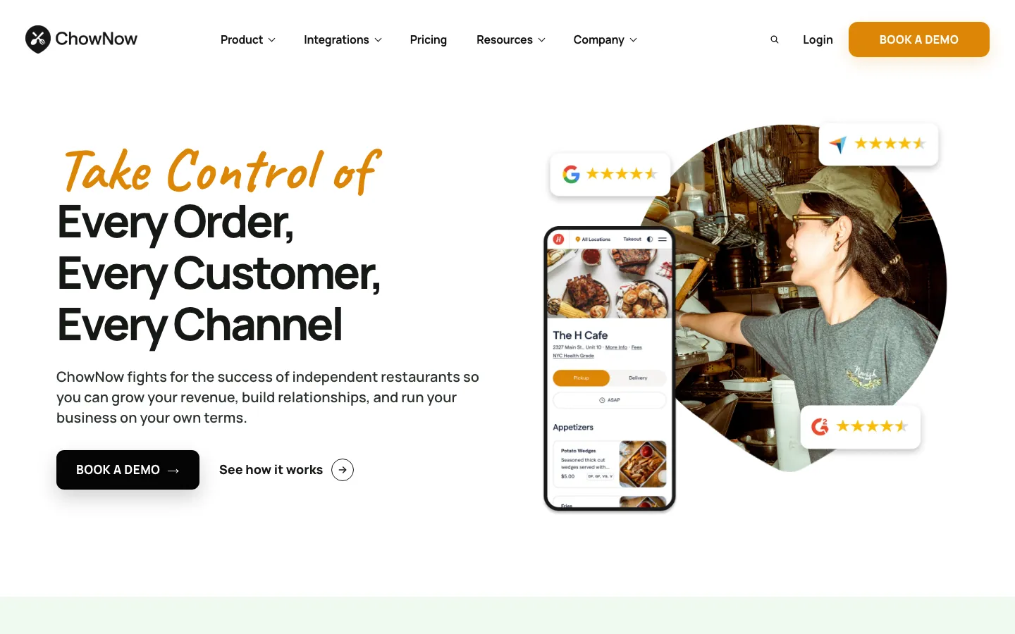 ChowNow's website, get.chownow.com, on 12 Oct 2026