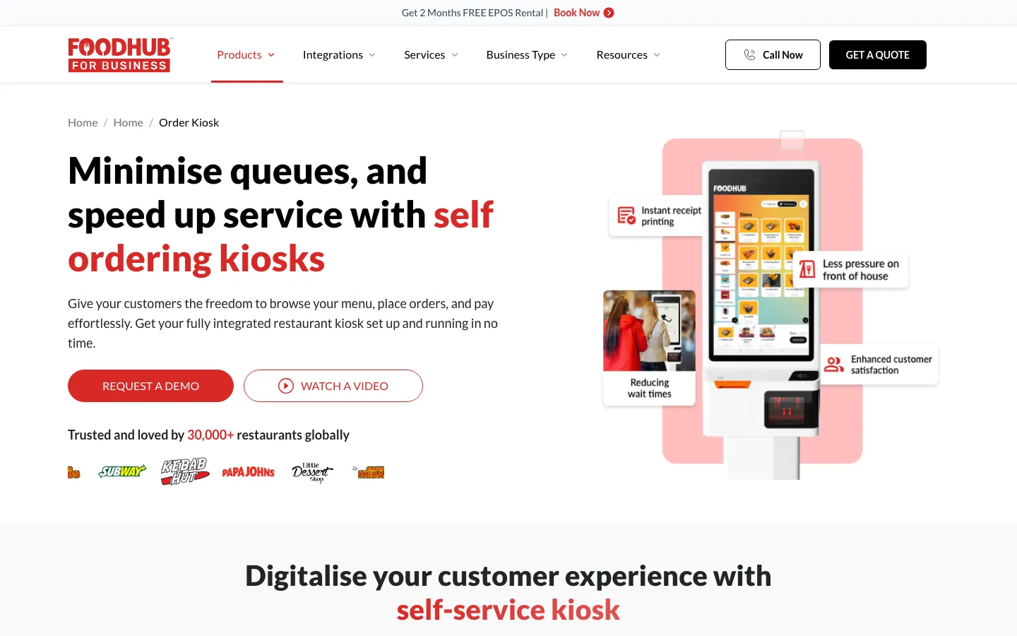 Foodhub Order Kiosk's website, foodhubforbusiness.com, on 12 Oct 2026