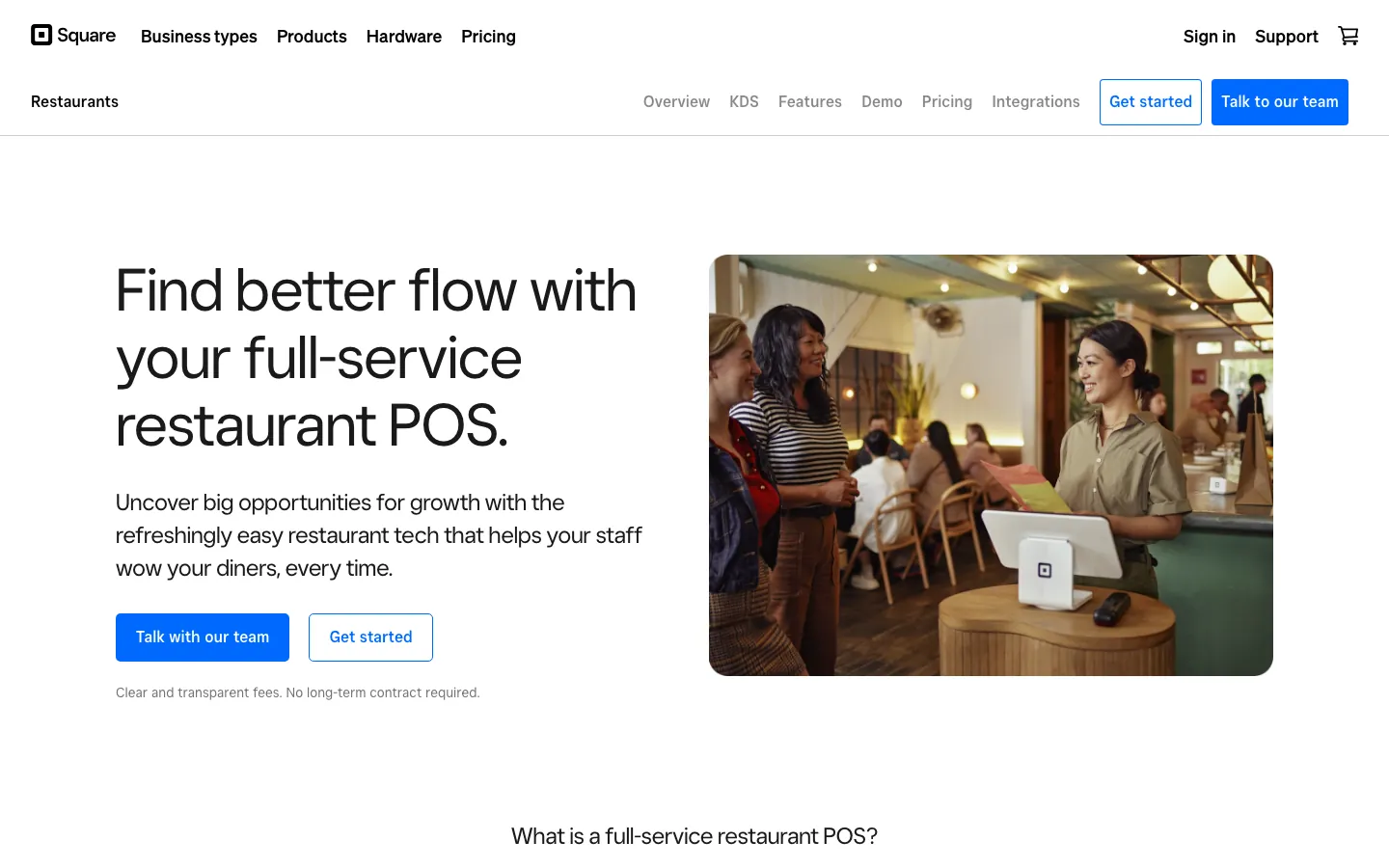 Square tableside ordering and payments's website, squareup.com, on 12 Oct 2026