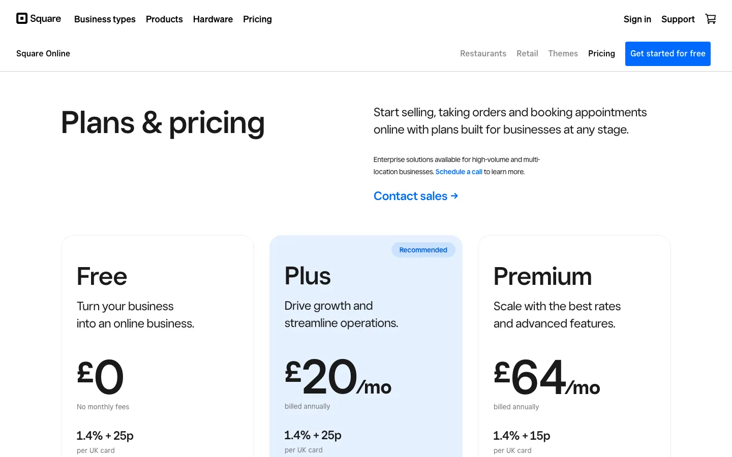 Square Online Preorders's website, squareup.com, on 12 Oct 2026